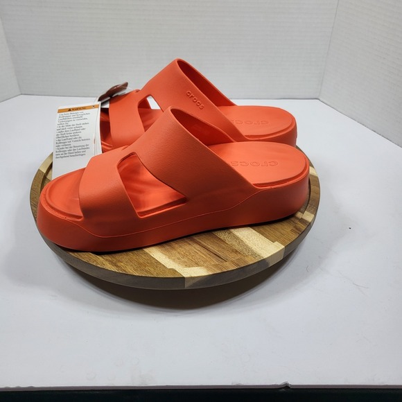 Crocs Getaway Platform H-Strap Sandals Women's Size 6 Bright Orange 209409 NWT - Picture 10 of 11